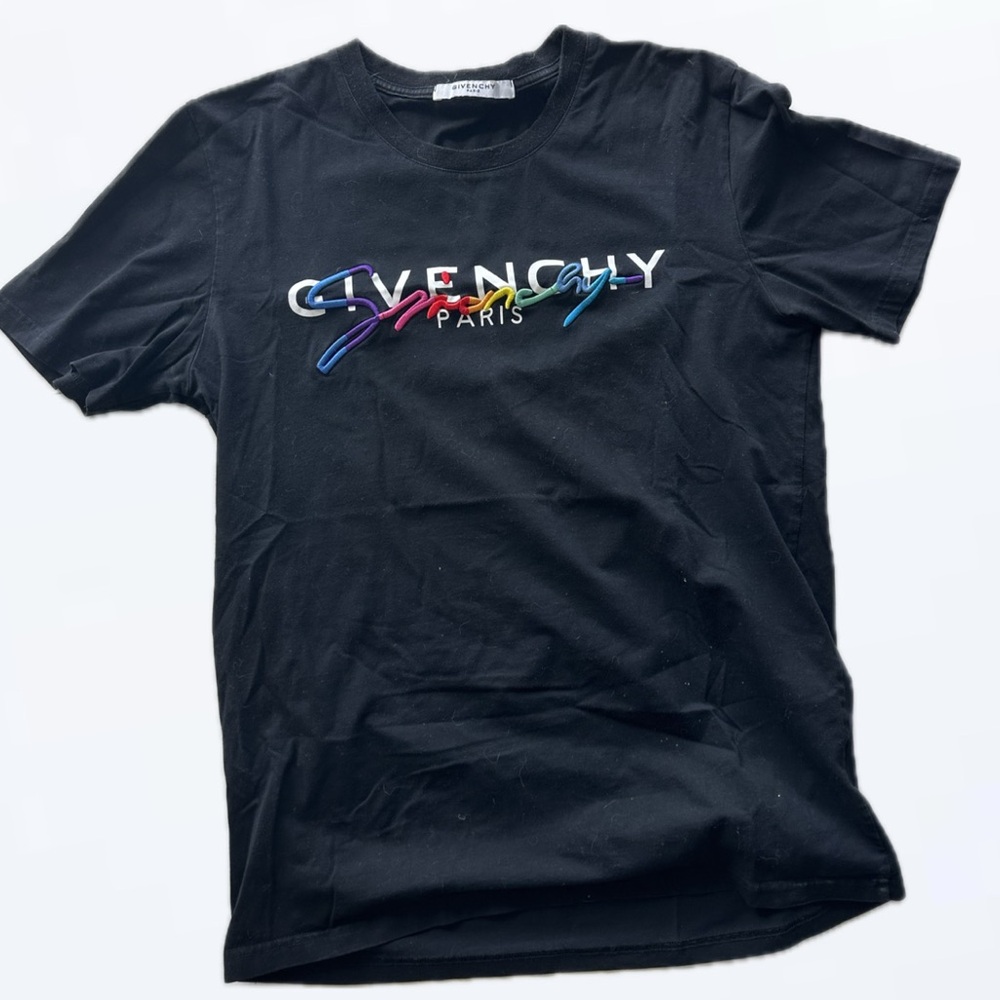 Givenchy Paris Rainbow Signature Logo T-Shirt